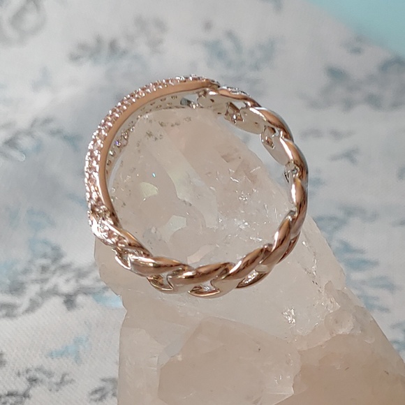 🆕💍💎Cubic Zirconia Silvertone Chain Sz 7💍 - Picture 6 of 8